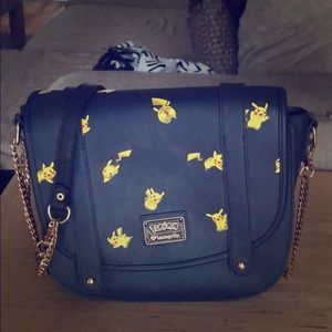 Loungefly Pikachu Purse with Gold Chain Strap